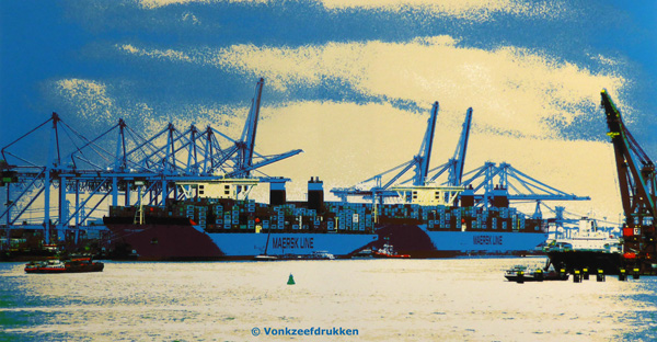 Zeefdruk: APM Terminals Rotterdam