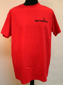 T-shirt Erasmusbrug felrood