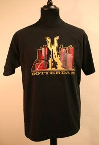 T-shirt Rotterdam zwart