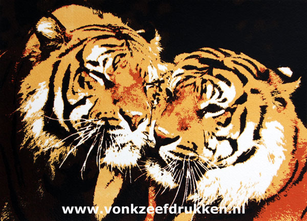 Zeefdruk: Lovely Tigers