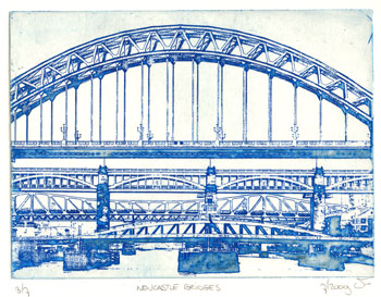Afdruk in oriënt blue